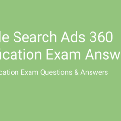 Search ads 360 certification exam answers