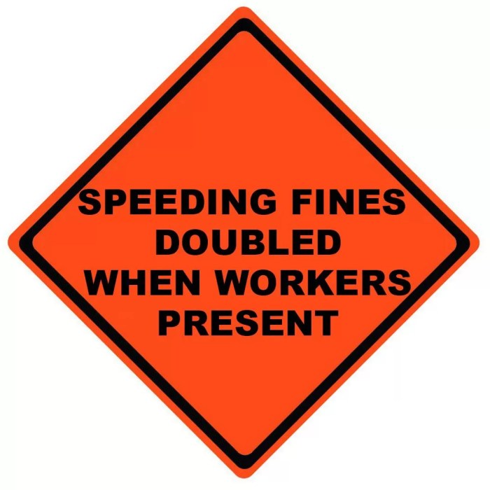 Fines in a construction zone are doubled